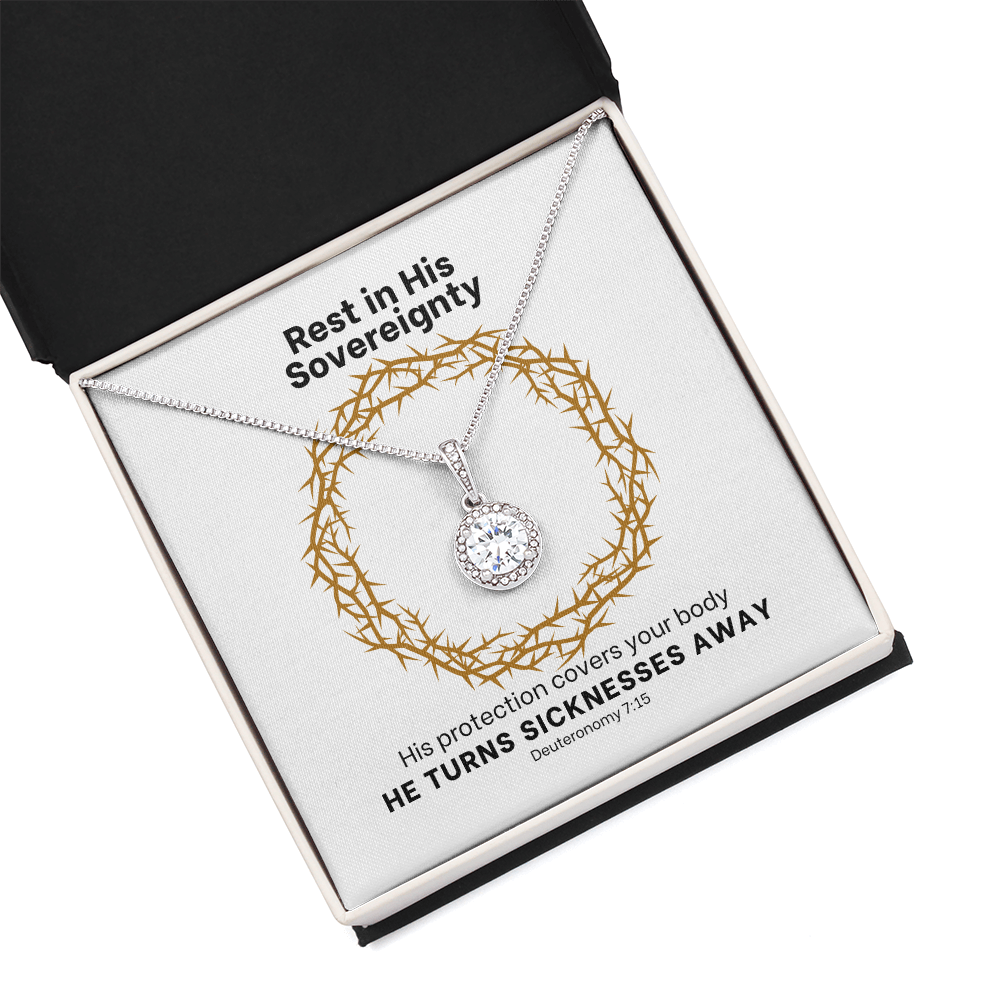 He Turns Sicknesses Away (Deuteronomy 7:15) | Eternal Hope Pendant Necklace