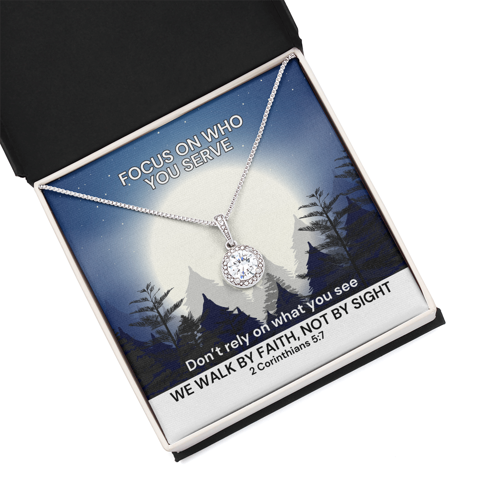 We Walk By Faith, Not By Sight (2 Corinthians 5:7) | Eternal Hope Pendant Necklace