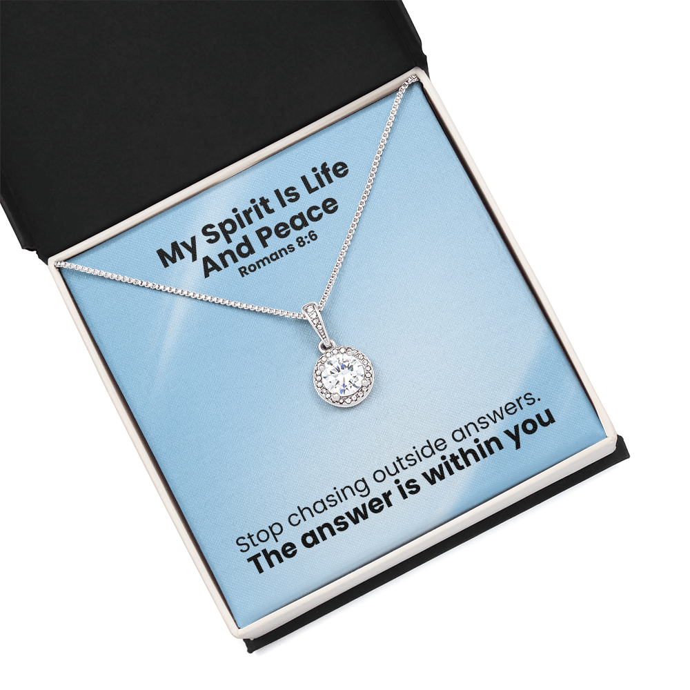 My Spirit Is Life And Peace (Romans 8:6) | Eternal Hope Pendant Necklace