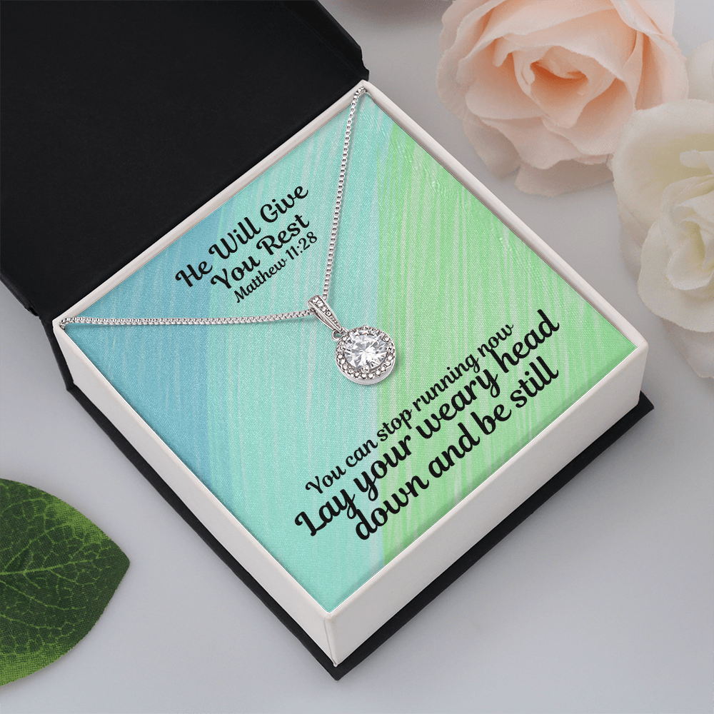 He Will Give You Rest (Matthew 11:28) | Eternal Hope Pendant Necklace