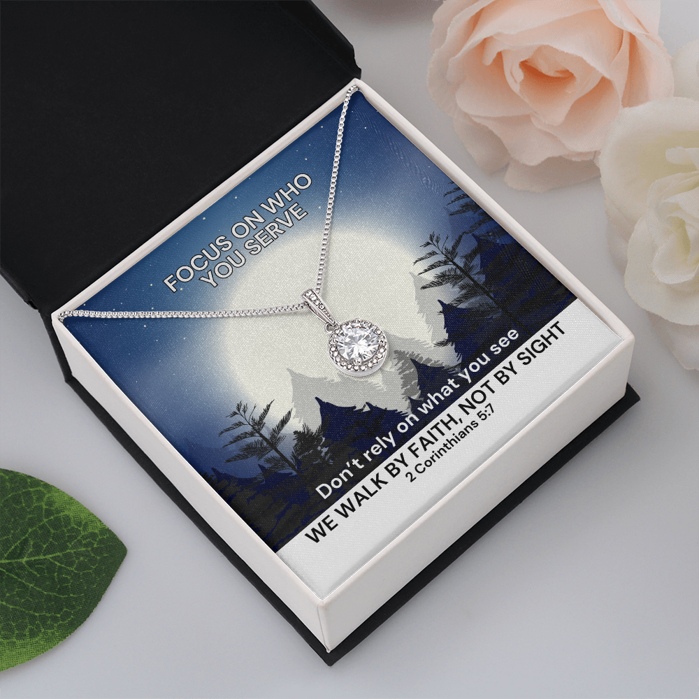 We Walk By Faith, Not By Sight (2 Corinthians 5:7) | Eternal Hope Pendant Necklace
