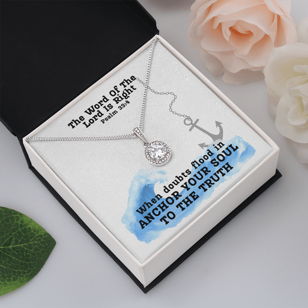 The Word Of The Lord Is Right (Psalm 33:4) | Eternal Hope Pendant Necklace