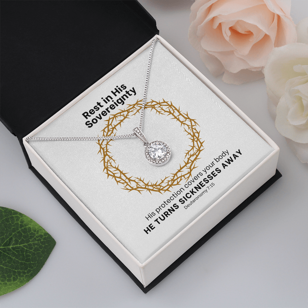 He Turns Sicknesses Away (Deuteronomy 7:15) | Eternal Hope Pendant Necklace