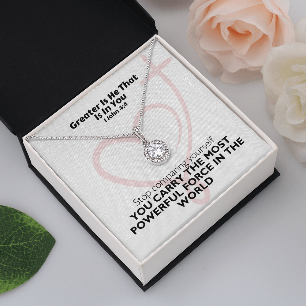 Greater Is He That Is In You (1 John 4:4) | Eternal Hope Pendant Necklace