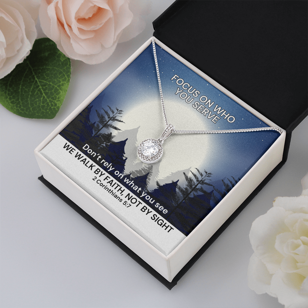 We Walk By Faith, Not By Sight (2 Corinthians 5:7) | Eternal Hope Pendant Necklace