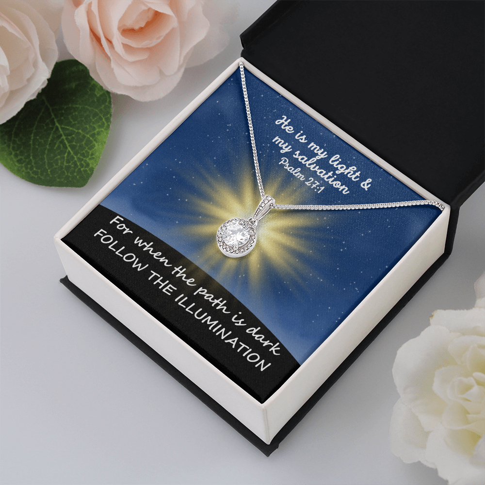 He Is My Light & My Salvation (Psalm 27:1) | Eternal Hope Pendant Necklace