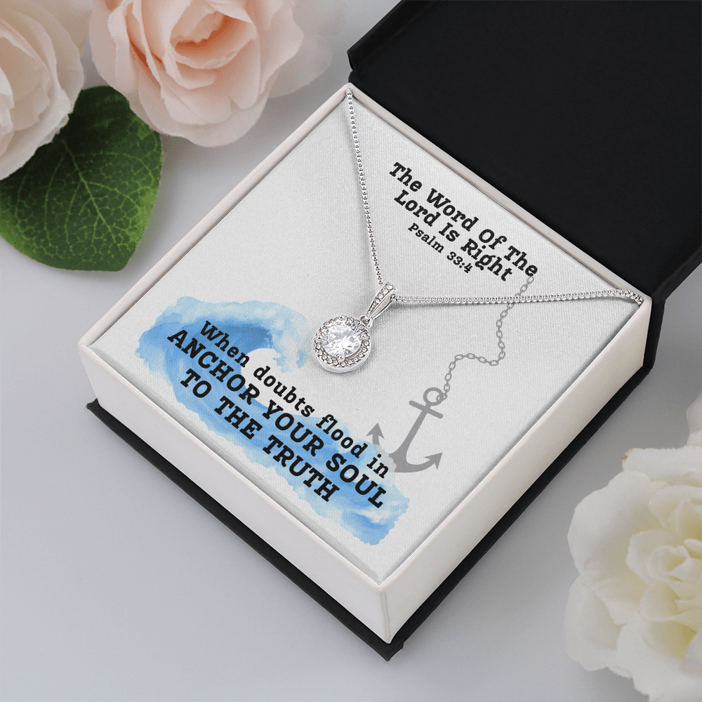 The Word Of The Lord Is Right (Psalm 33:4) | Eternal Hope Pendant Necklace