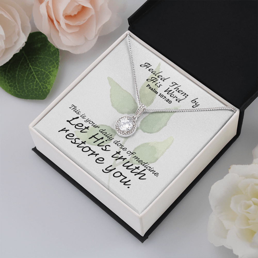 Healed Them By His Words (Psalm 107:20) | Eternal Hope Pendant Necklace