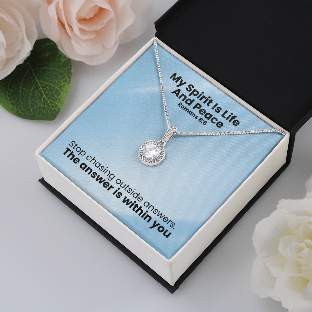 My Spirit Is Life And Peace (Romans 8:6) | Eternal Hope Pendant Necklace