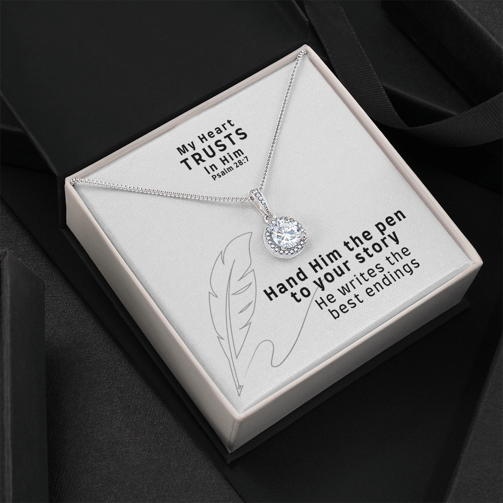My Heart Trusts In Him (Psalm 28:7) | Eternal Hope Pendant Necklace