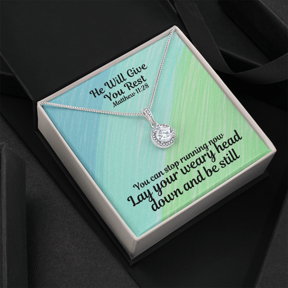 He Will Give You Rest (Matthew 11:28) | Eternal Hope Pendant Necklace