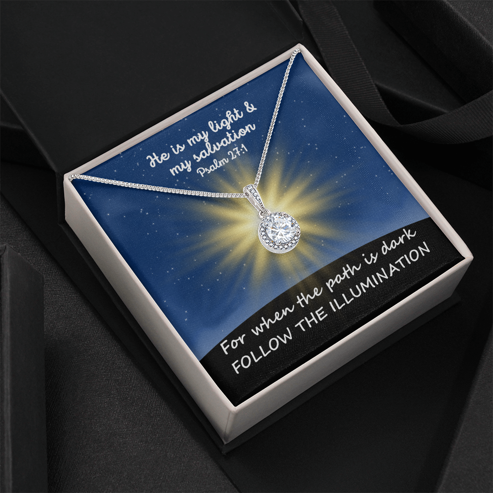 He Is My Light & My Salvation (Psalm 27:1) | Eternal Hope Pendant Necklace