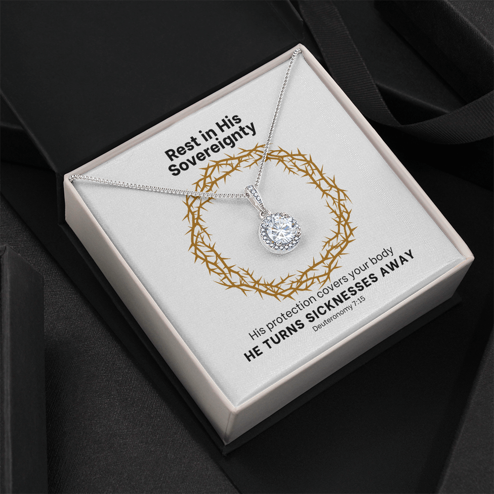 He Turns Sicknesses Away (Deuteronomy 7:15) | Eternal Hope Pendant Necklace
