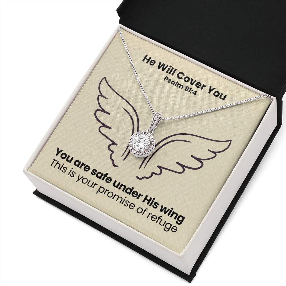He Will Cover You (Psalm 91:4) | Eternal Hope Pendant Necklace
