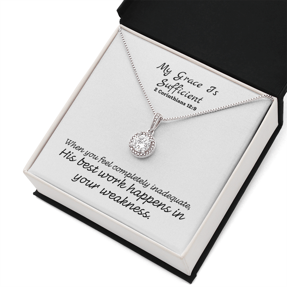 My Grace Is Sufficient (2 Corinthians 12:9) | Eternal Hope Pendant Necklace