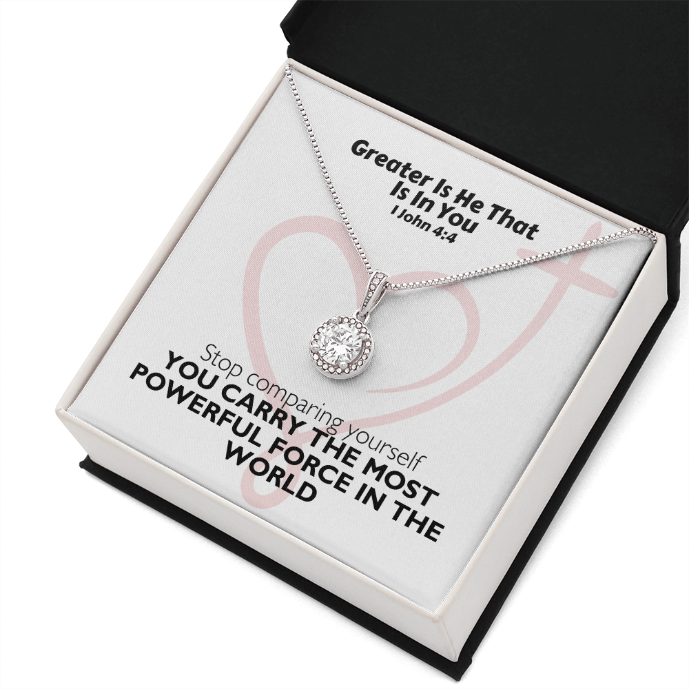 Greater Is He That Is In You (1 John 4:4) | Eternal Hope Pendant Necklace