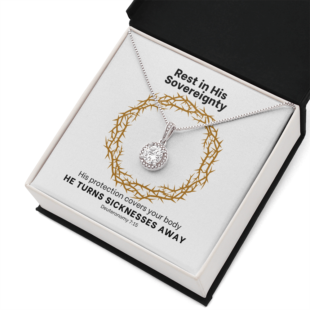 He Turns Sicknesses Away (Deuteronomy 7:15) | Eternal Hope Pendant Necklace
