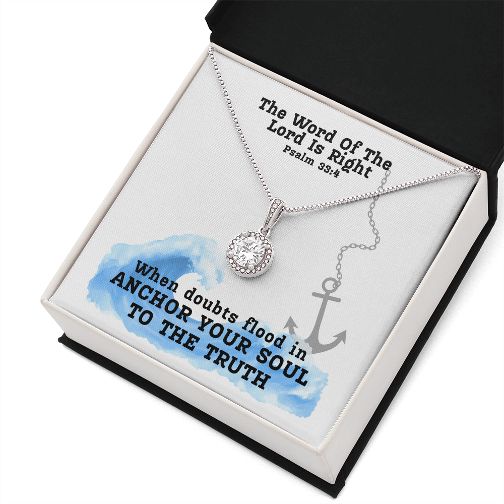 The Word Of The Lord Is Right (Psalm 33:4) | Eternal Hope Pendant Necklace