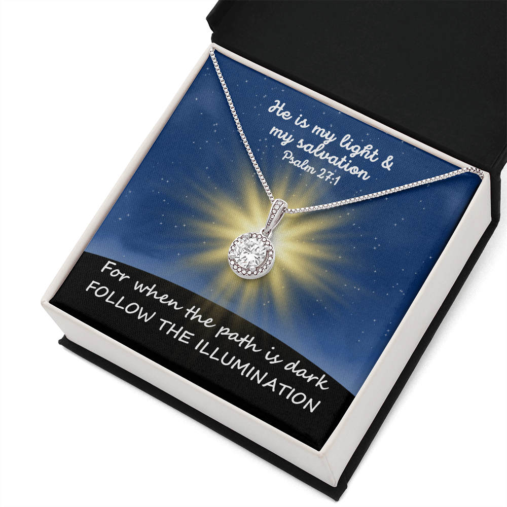 He Is My Light & My Salvation (Psalm 27:1) | Eternal Hope Pendant Necklace