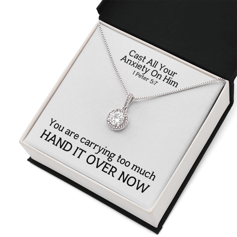 Cast All Your  Anxiety On Him (1 Peter 5:7) | Eternal Hope Pendant Necklace