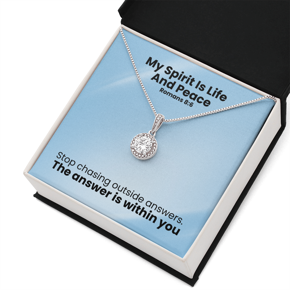 My Spirit Is Life And Peace (Romans 8:6) | Eternal Hope Pendant Necklace