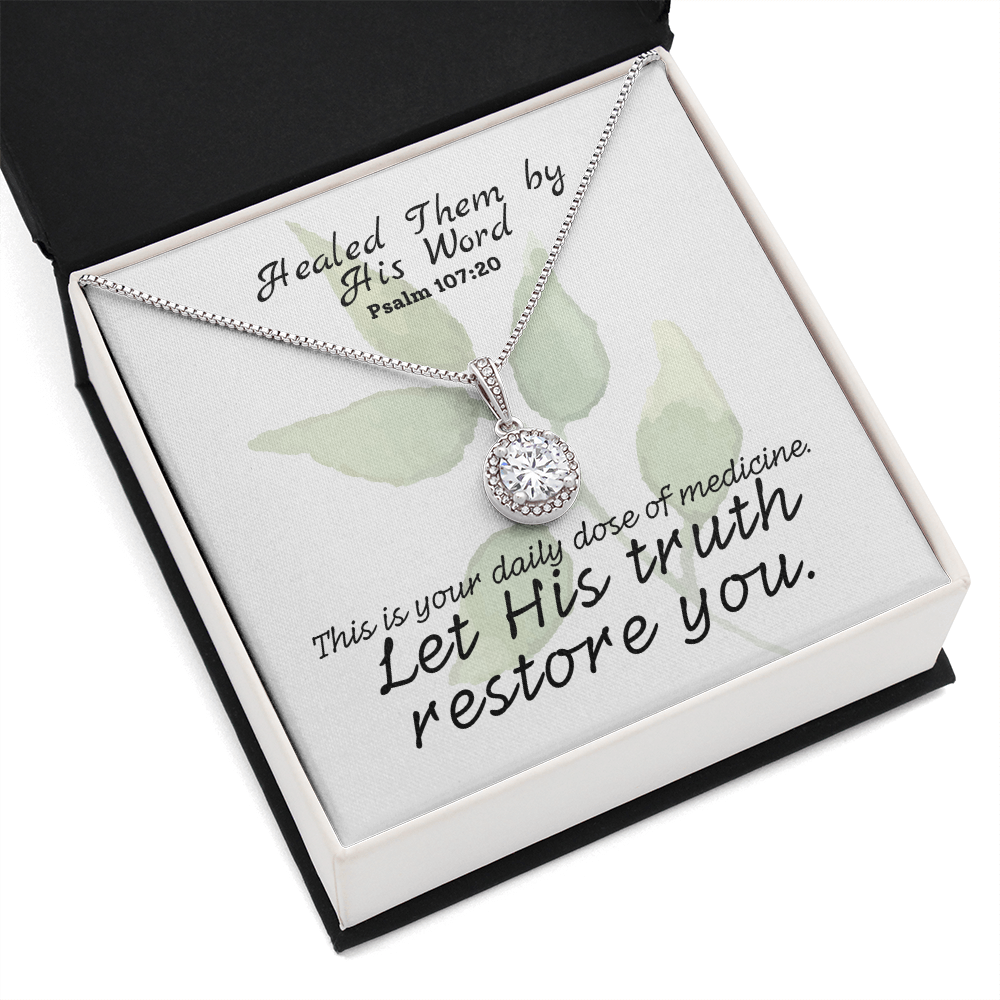 Healed Them By His Words (Psalm 107:20) | Eternal Hope Pendant Necklace