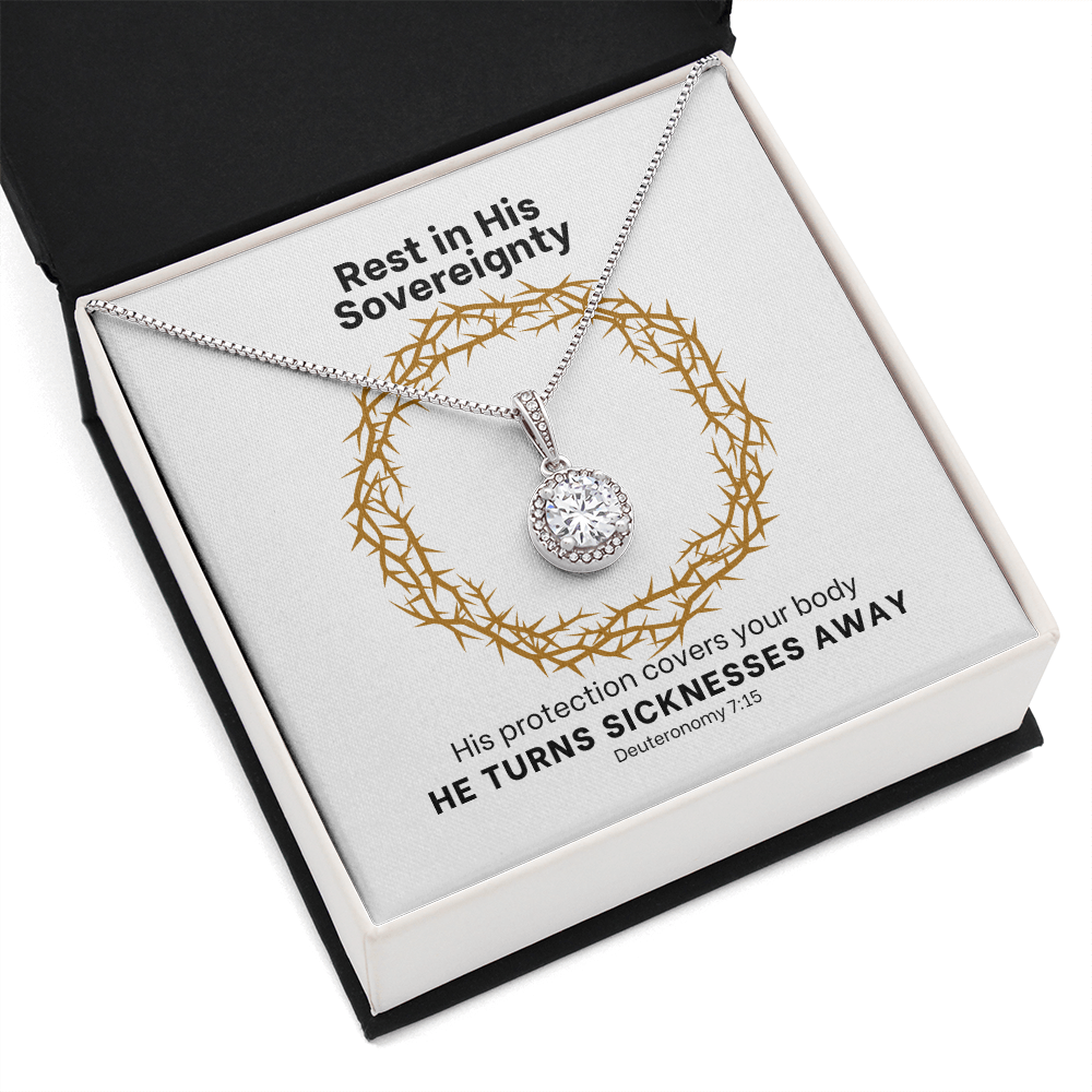 He Turns Sicknesses Away (Deuteronomy 7:15) | Eternal Hope Pendant Necklace