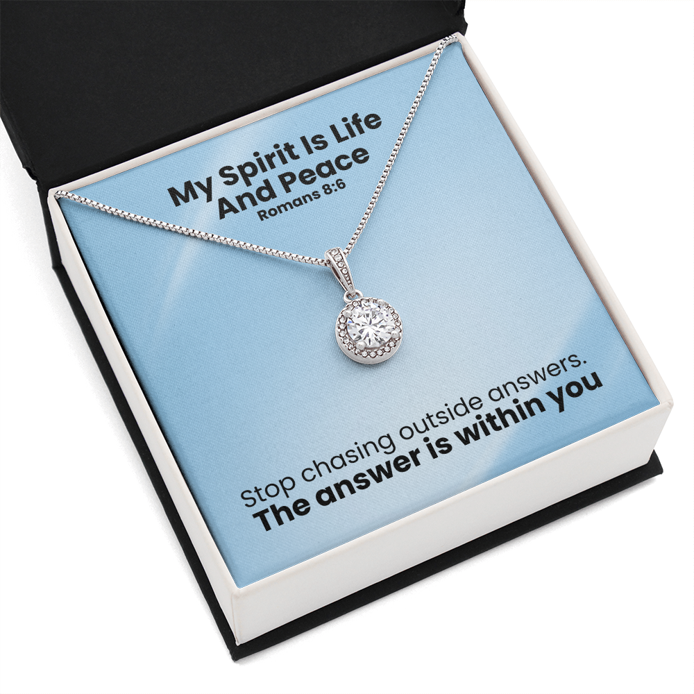My Spirit Is Life And Peace (Romans 8:6) | Eternal Hope Pendant Necklace