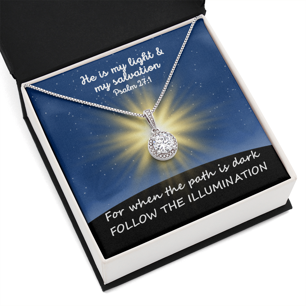 He Is My Light & My Salvation (Psalm 27:1) | Eternal Hope Pendant Necklace