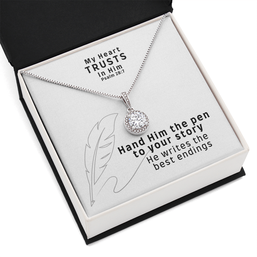 My Heart Trusts In Him (Psalm 28:7) | Eternal Hope Pendant Necklace