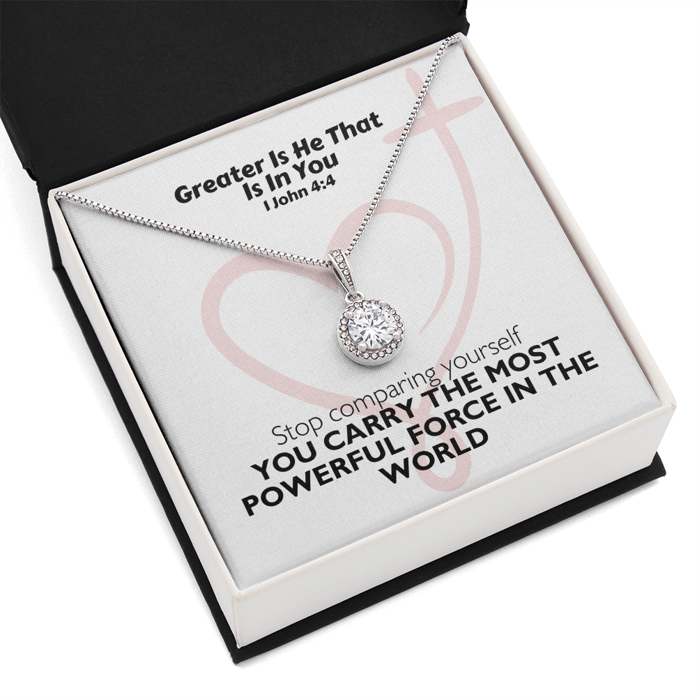 Greater Is He That Is In You (1 John 4:4) | Eternal Hope Pendant Necklace