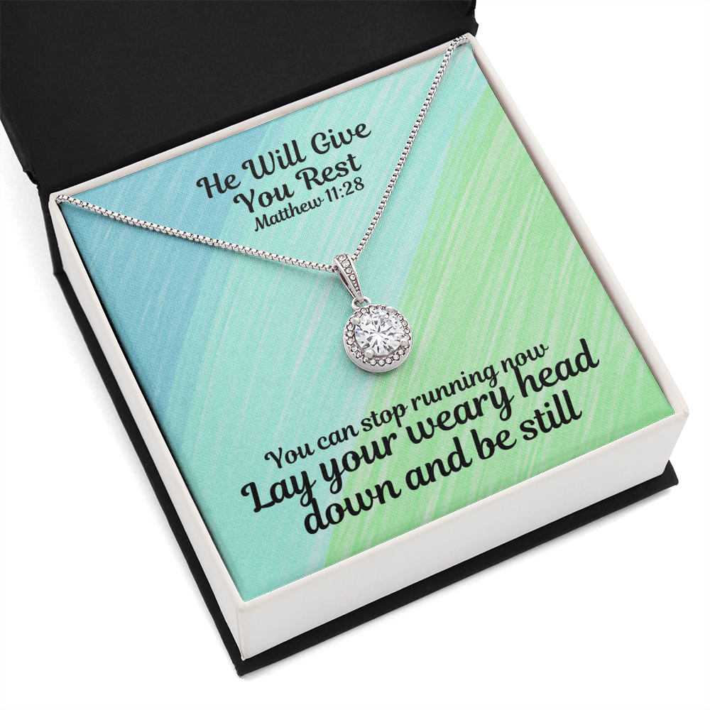 He Will Give You Rest (Matthew 11:28) | Eternal Hope Pendant Necklace