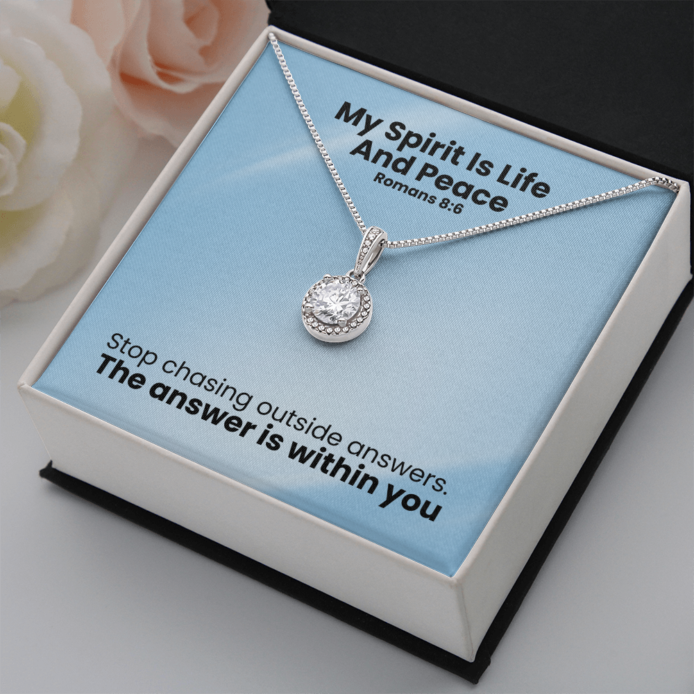 My Spirit Is Life And Peace (Romans 8:6) | Eternal Hope Pendant Necklace