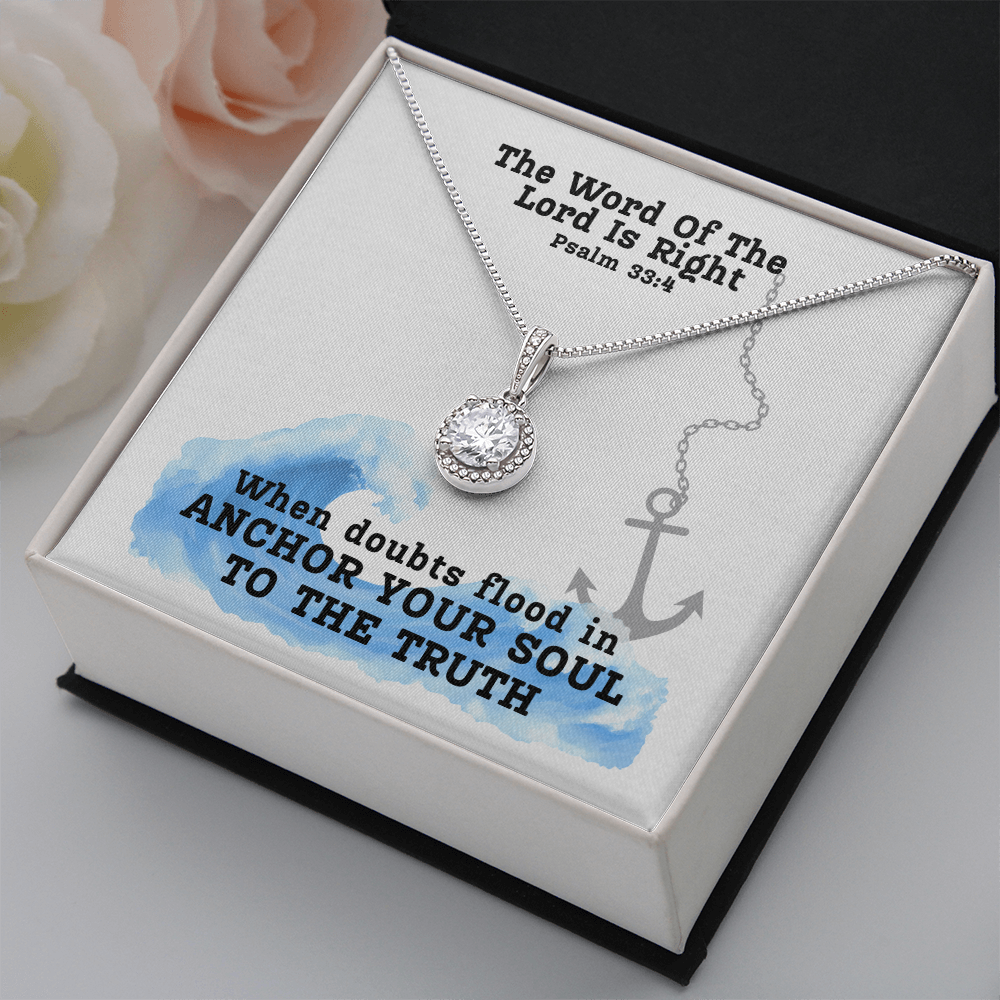 The Word Of The Lord Is Right (Psalm 33:4) | Eternal Hope Pendant Necklace