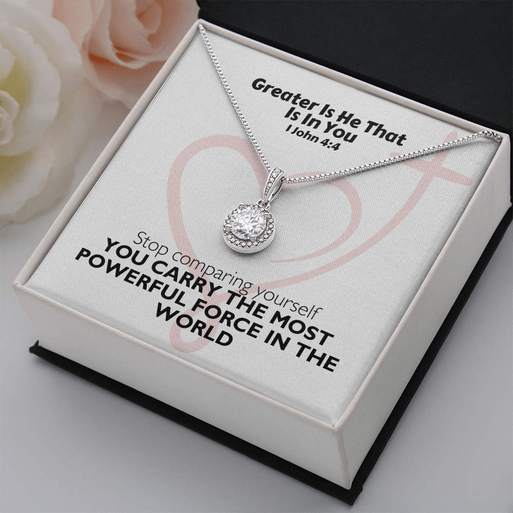 Greater Is He That Is In You (1 John 4:4) | Eternal Hope Pendant Necklace