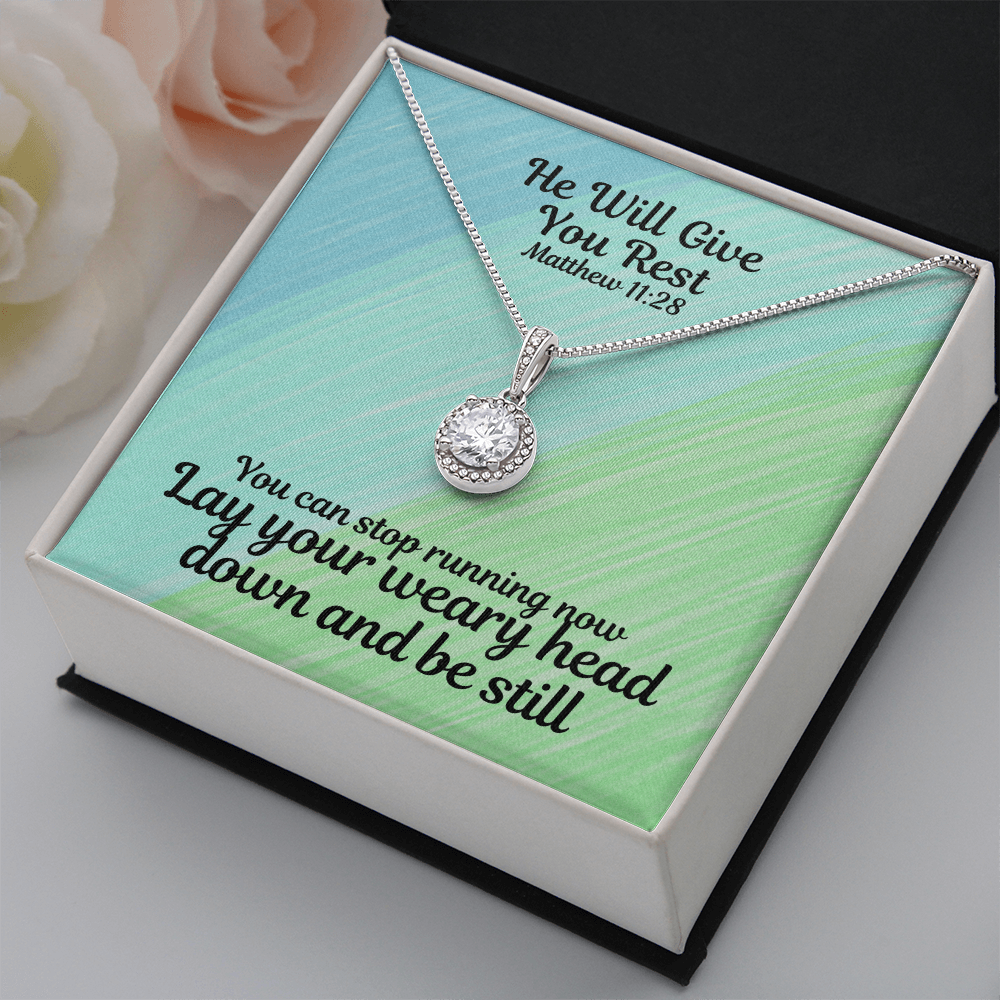 He Will Give You Rest (Matthew 11:28) | Eternal Hope Pendant Necklace