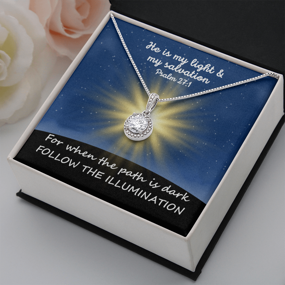 He Is My Light & My Salvation (Psalm 27:1) | Eternal Hope Pendant Necklace