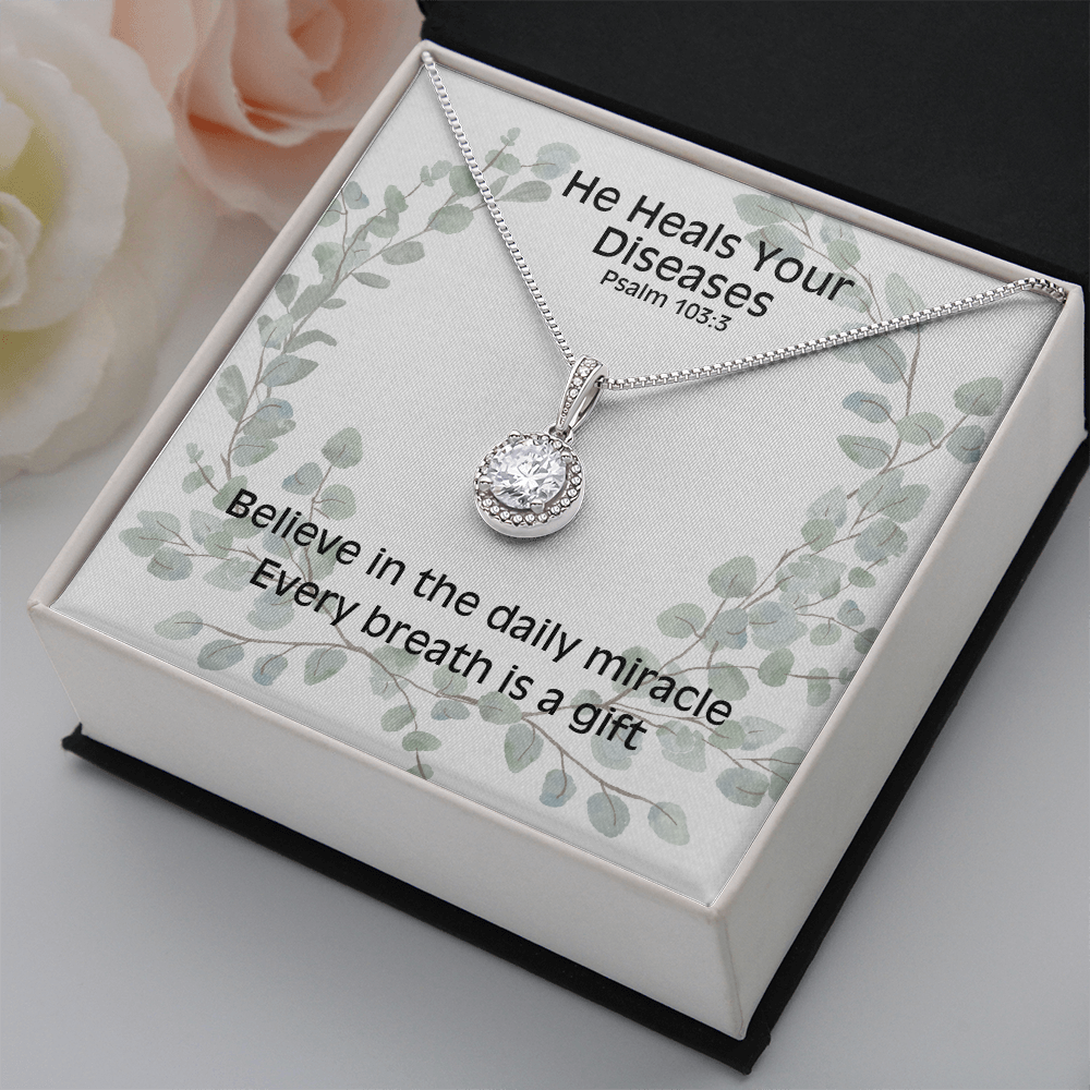 He Heals Your Diseases (Psalm 103:3) | Eternal Hope Pendant Necklace