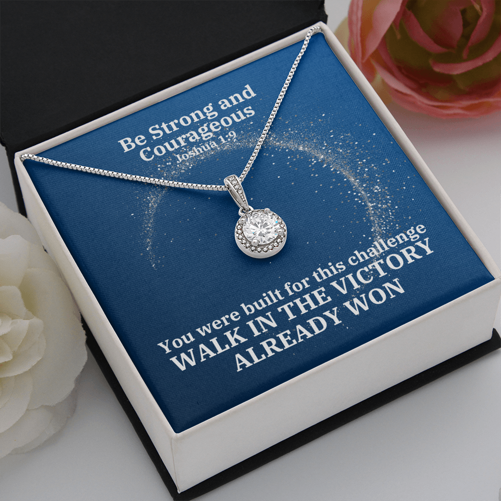 Be Strong And Courageous (Joshua 1:9) | Eternal Hope Pendant Necklace