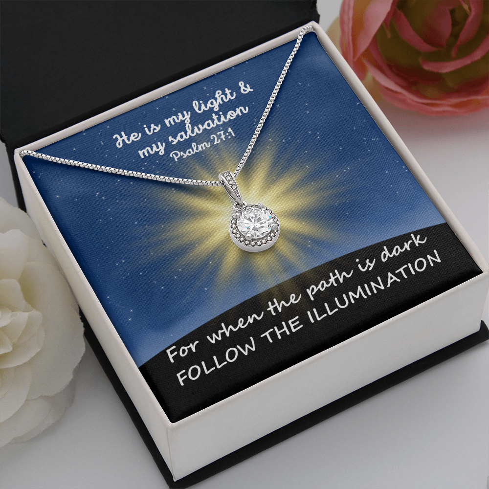 He Is My Light & My Salvation (Psalm 27:1) | Eternal Hope Pendant Necklace