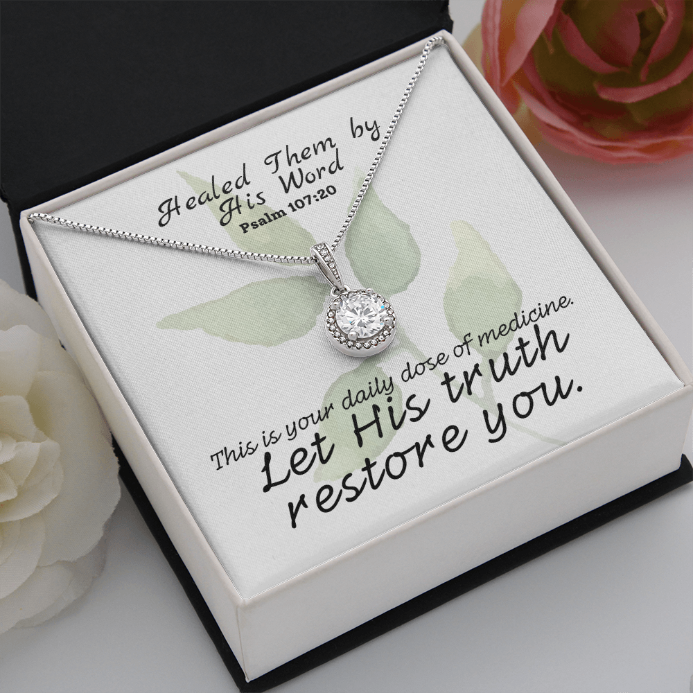 Healed Them By His Words (Psalm 107:20) | Eternal Hope Pendant Necklace