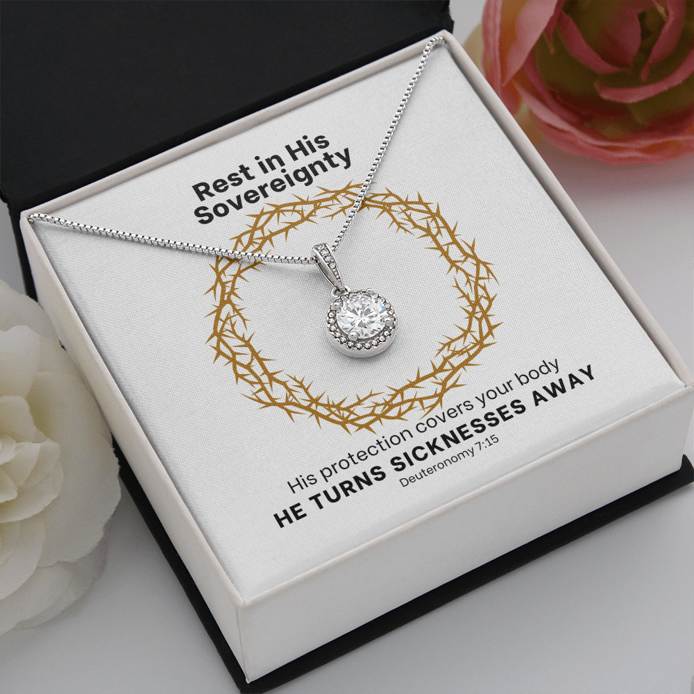 He Turns Sicknesses Away (Deuteronomy 7:15) | Eternal Hope Pendant Necklace