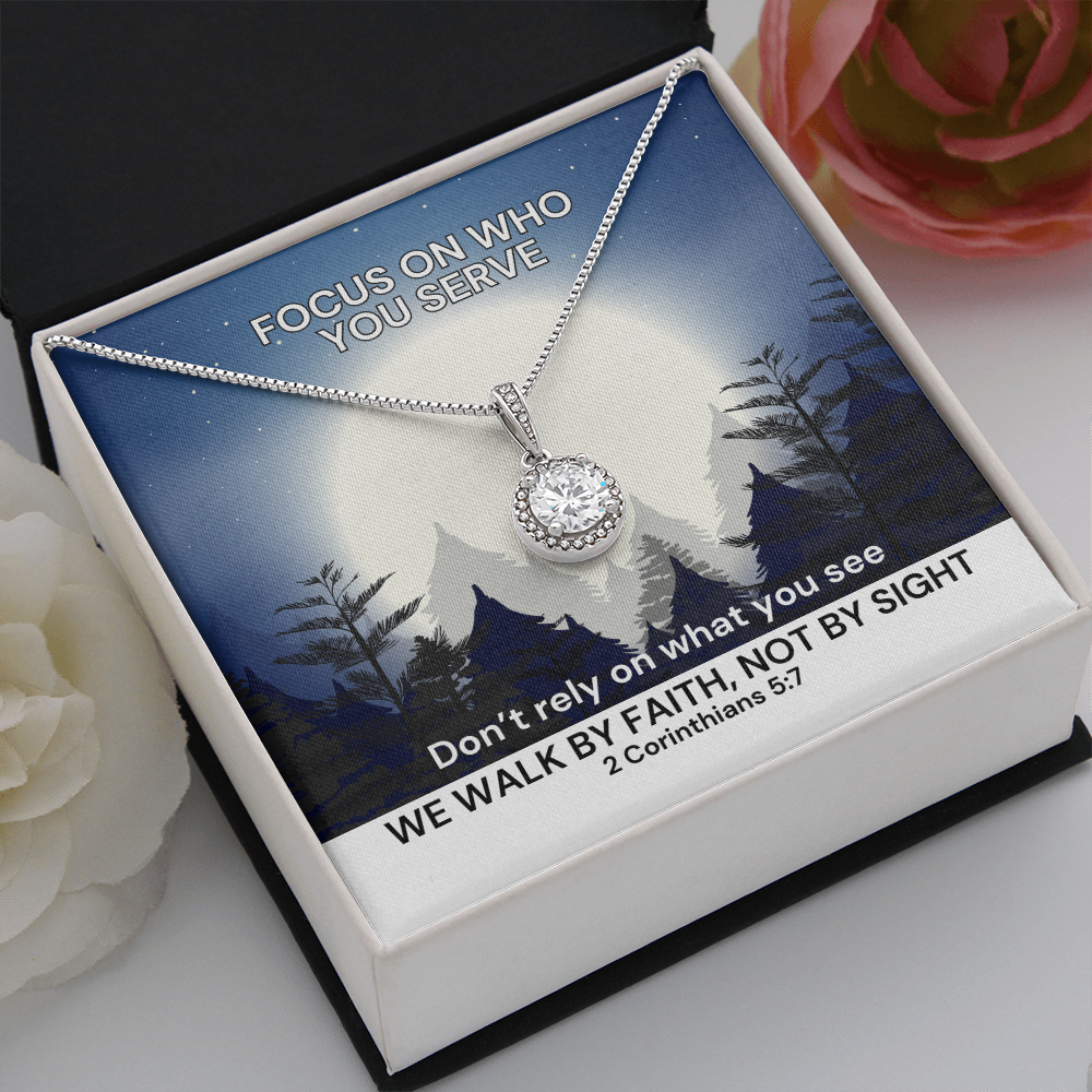 We Walk By Faith, Not By Sight (2 Corinthians 5:7) | Eternal Hope Pendant Necklace