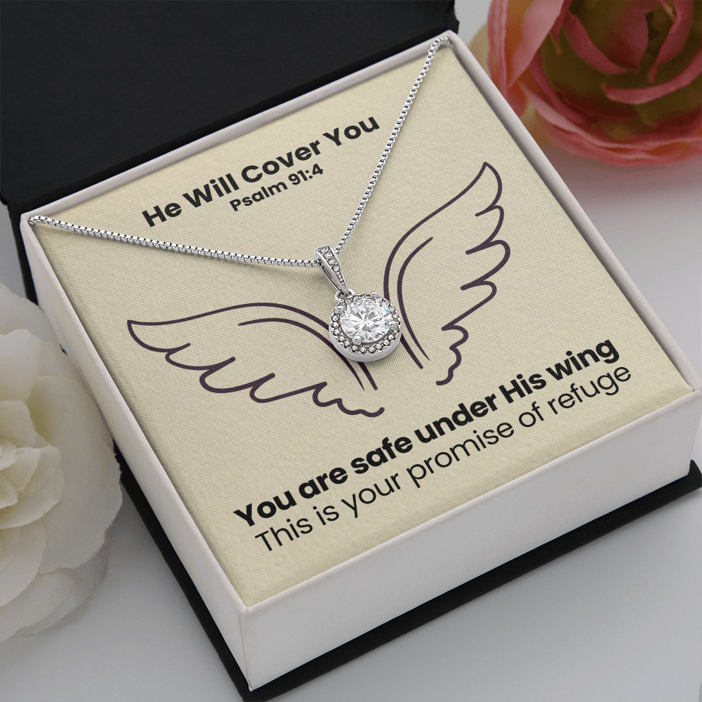 He Will Cover You (Psalm 91:4) | Eternal Hope Pendant Necklace