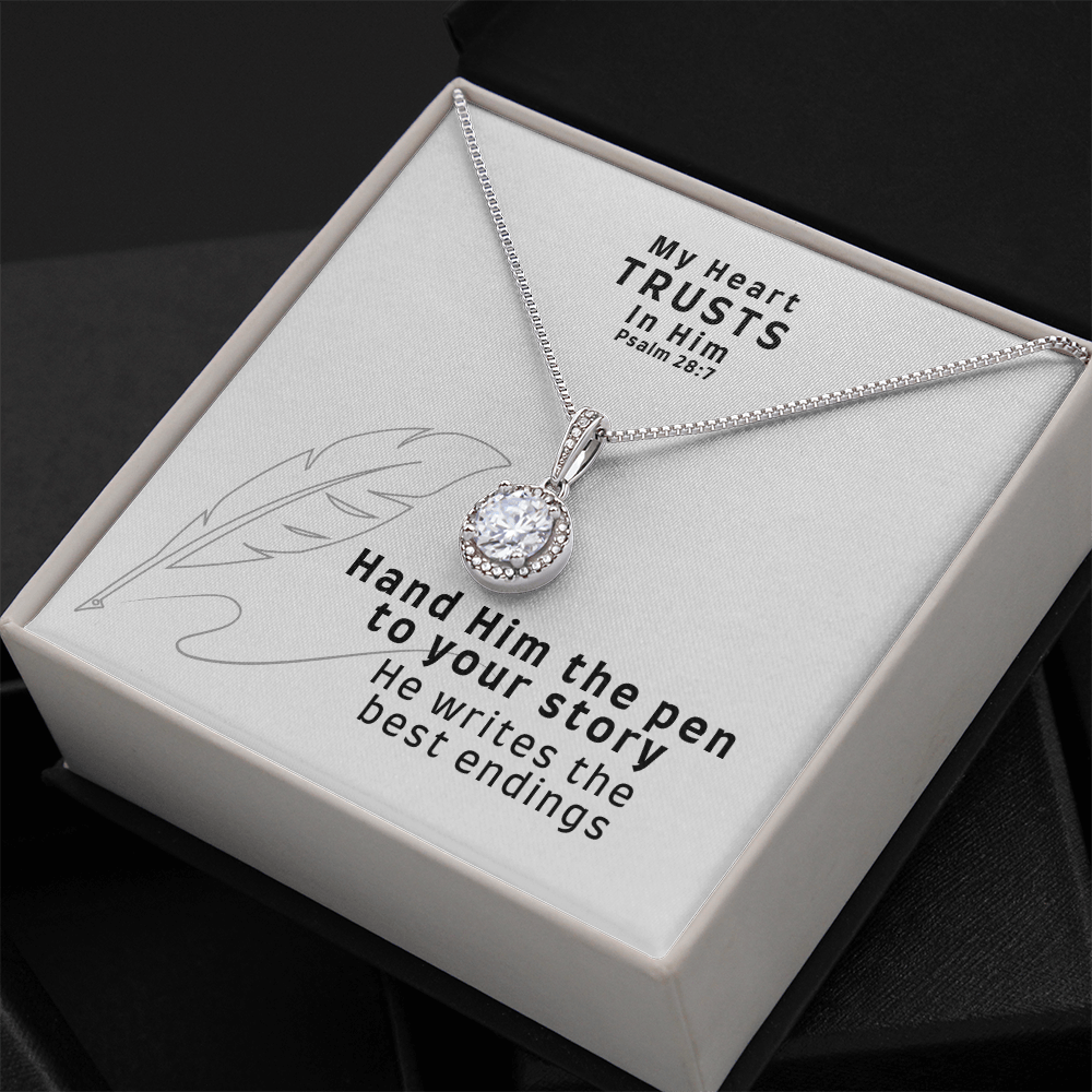 My Heart Trusts In Him (Psalm 28:7) | Eternal Hope Pendant Necklace