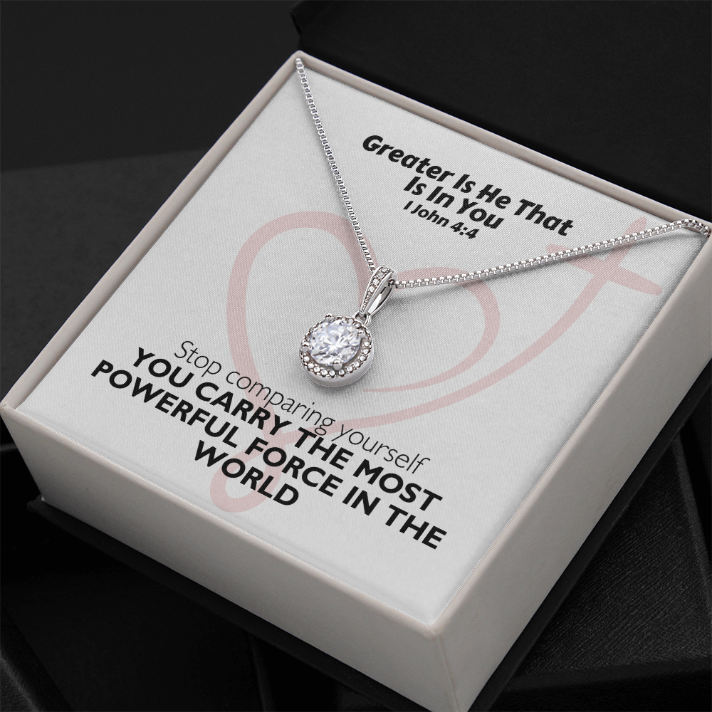 Greater Is He That Is In You (1 John 4:4) | Eternal Hope Pendant Necklace