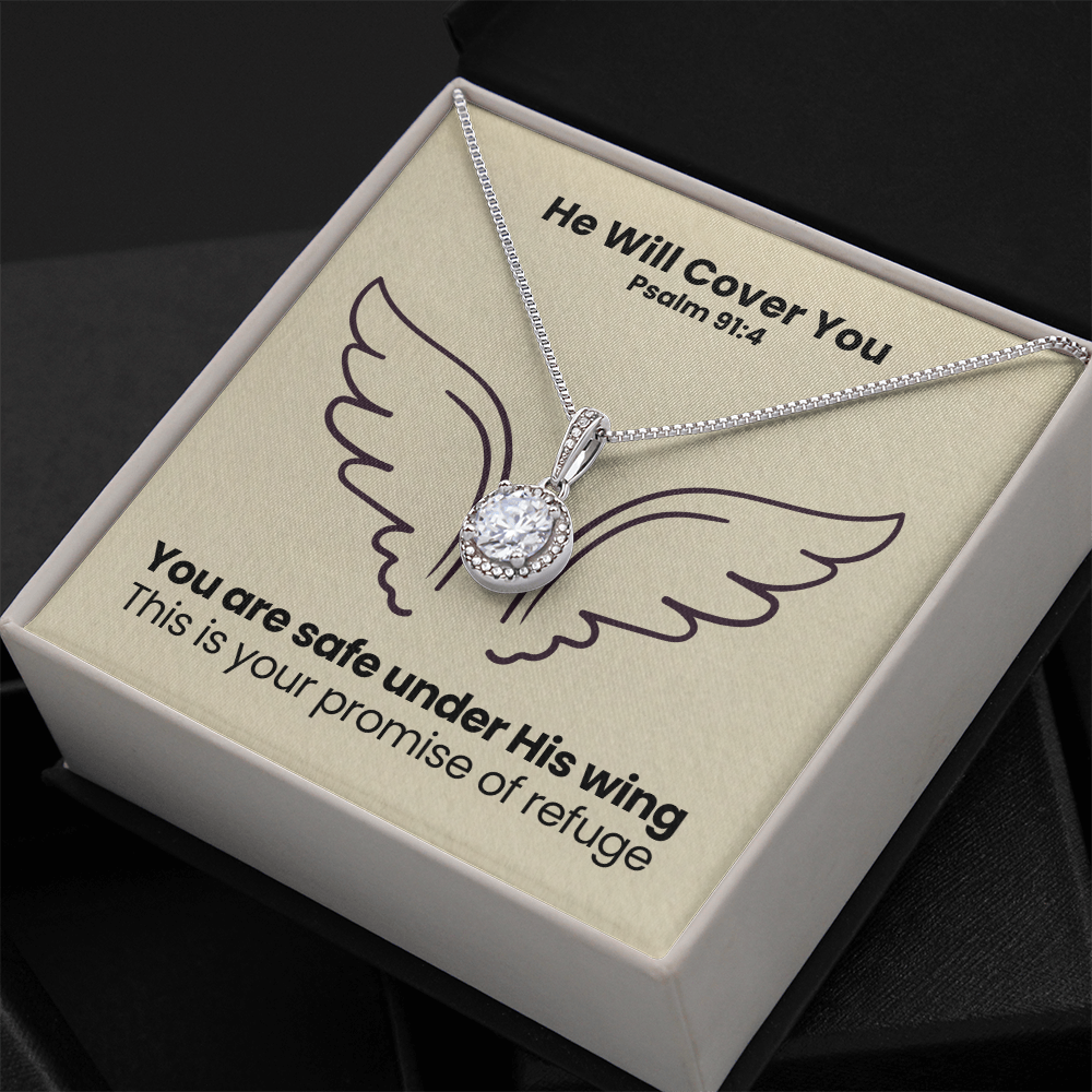 He Will Cover You (Psalm 91:4) | Eternal Hope Pendant Necklace