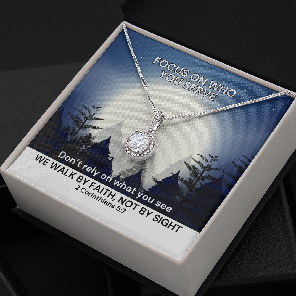 We Walk By Faith, Not By Sight (2 Corinthians 5:7) | Eternal Hope Pendant Necklace