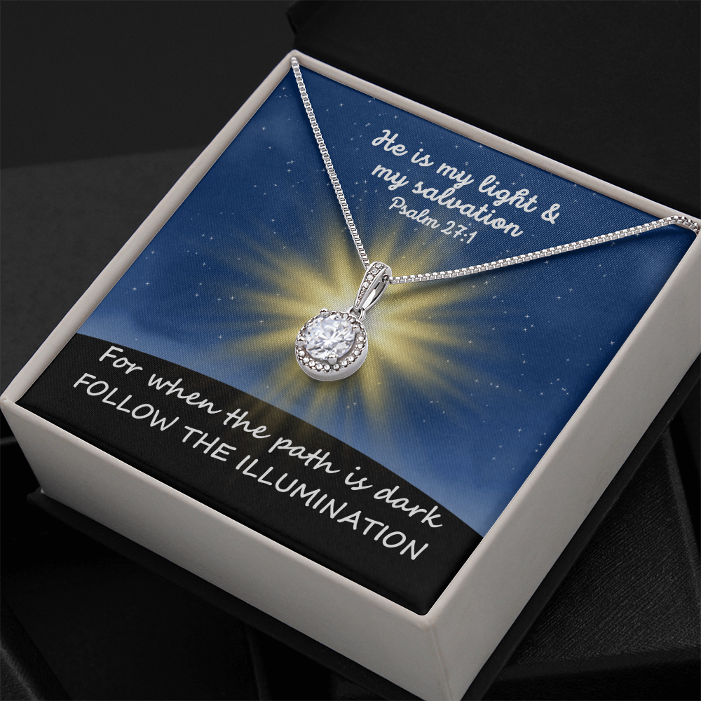 He Is My Light & My Salvation (Psalm 27:1) | Eternal Hope Pendant Necklace