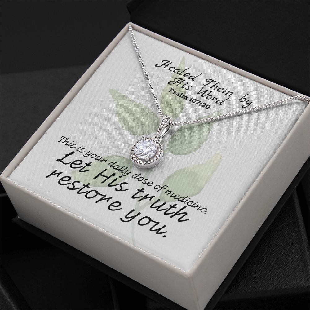 Healed Them By His Words (Psalm 107:20) | Eternal Hope Pendant Necklace